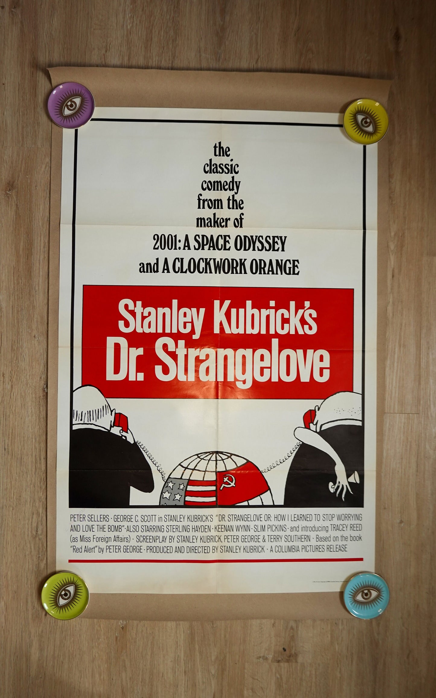 RESERVED - Dr. Strangelove by Stanley Kubrick - 1972 Original Movie Film Poster Lithograph - Early Movie Poster Print