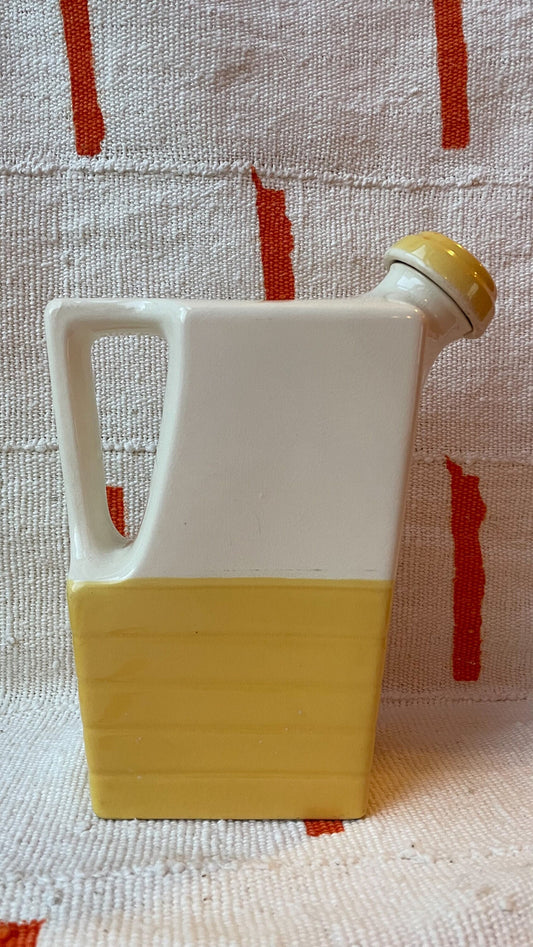 Disc Pitcher - Vintage 1950s Deco Style Pitcher - Universal Potteries Inc. Cambridge - Art Deco Style Vase - MCM Kitchen