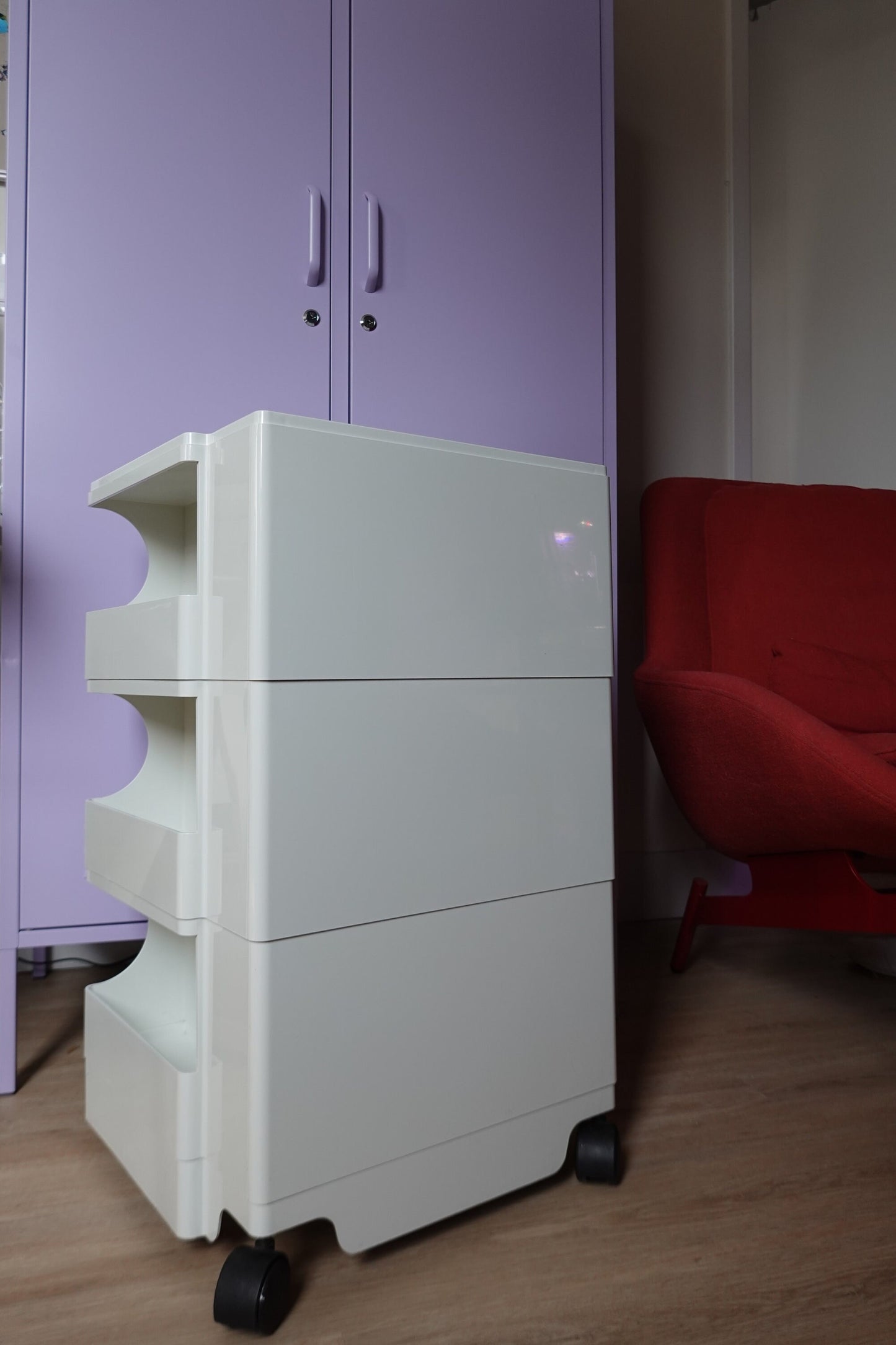 Space Age Vintage Joe Colombo Boby Storage Trolley - Bieffeplast Italy - 1970s MCM Plastic Storage