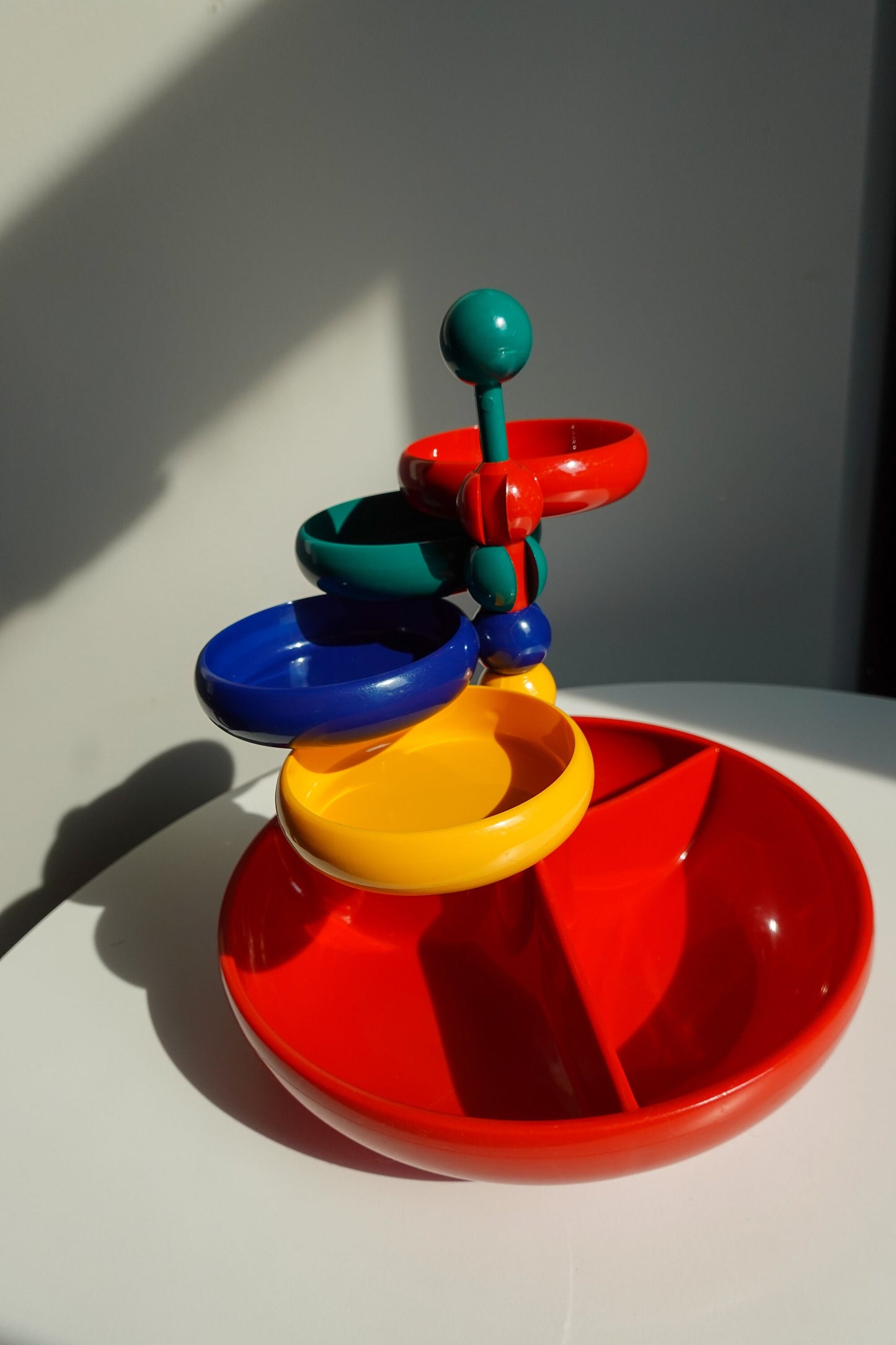 Emsa Snack Tower - Space Age Design - Mid-Century West German Design - Round Tabletop Storage - Early 1970's Design