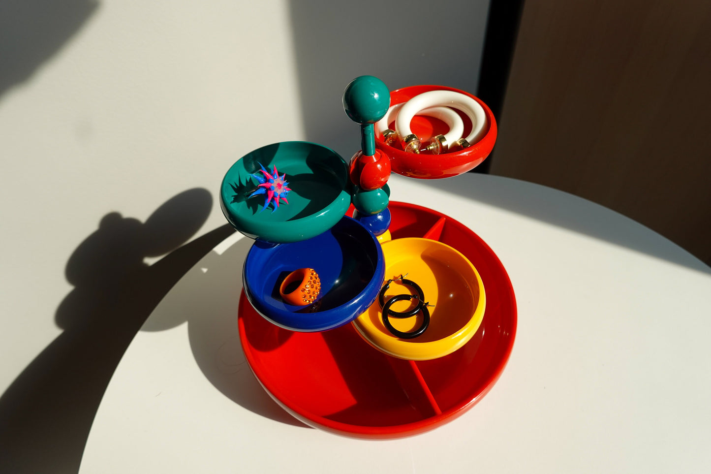 Emsa Snack Tower - Space Age Design - Mid-Century West German Design - Round Tabletop Storage - Early 1970's Design