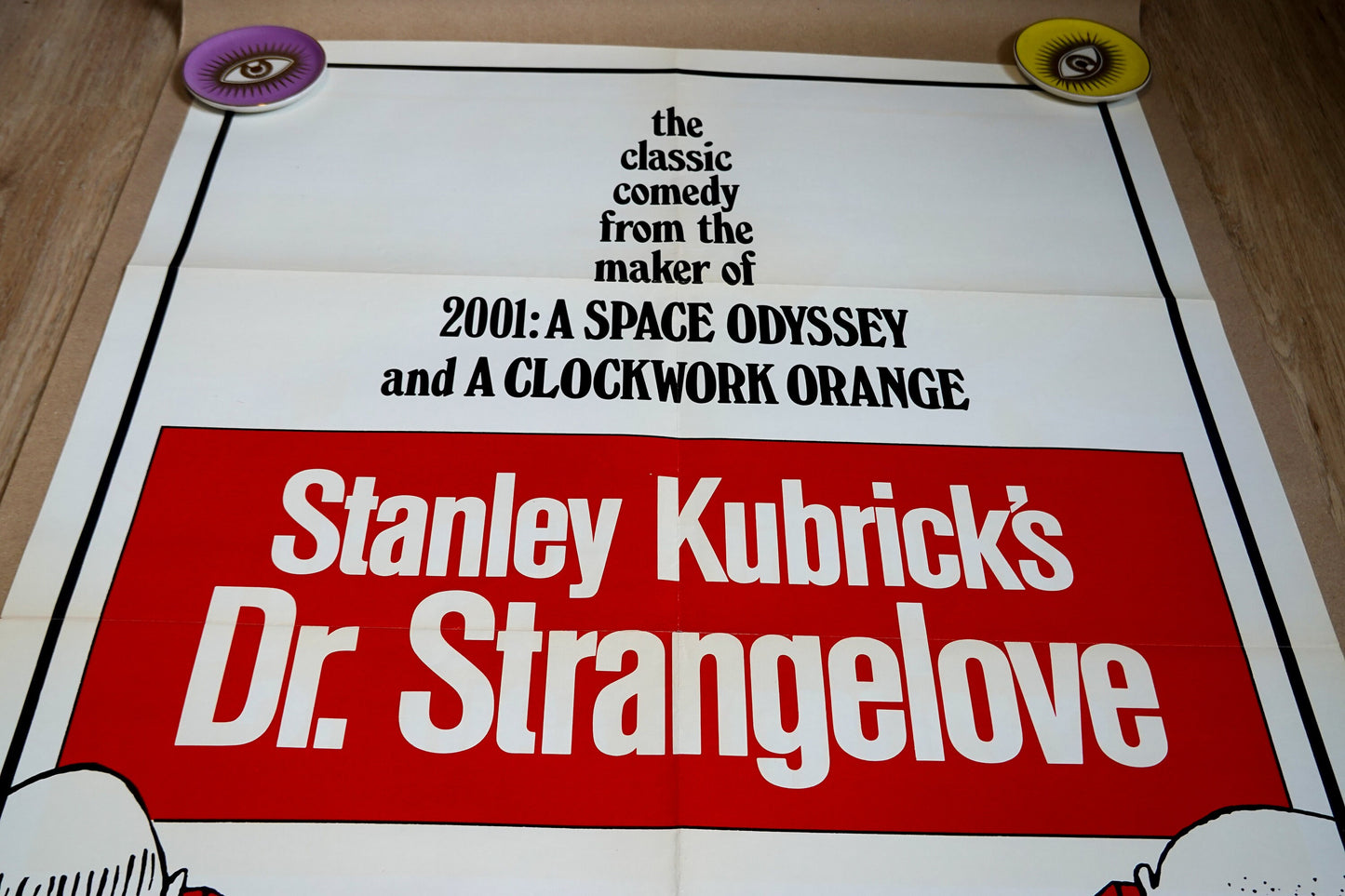 RESERVED - Dr. Strangelove by Stanley Kubrick - 1972 Original Movie Film Poster Lithograph - Early Movie Poster Print