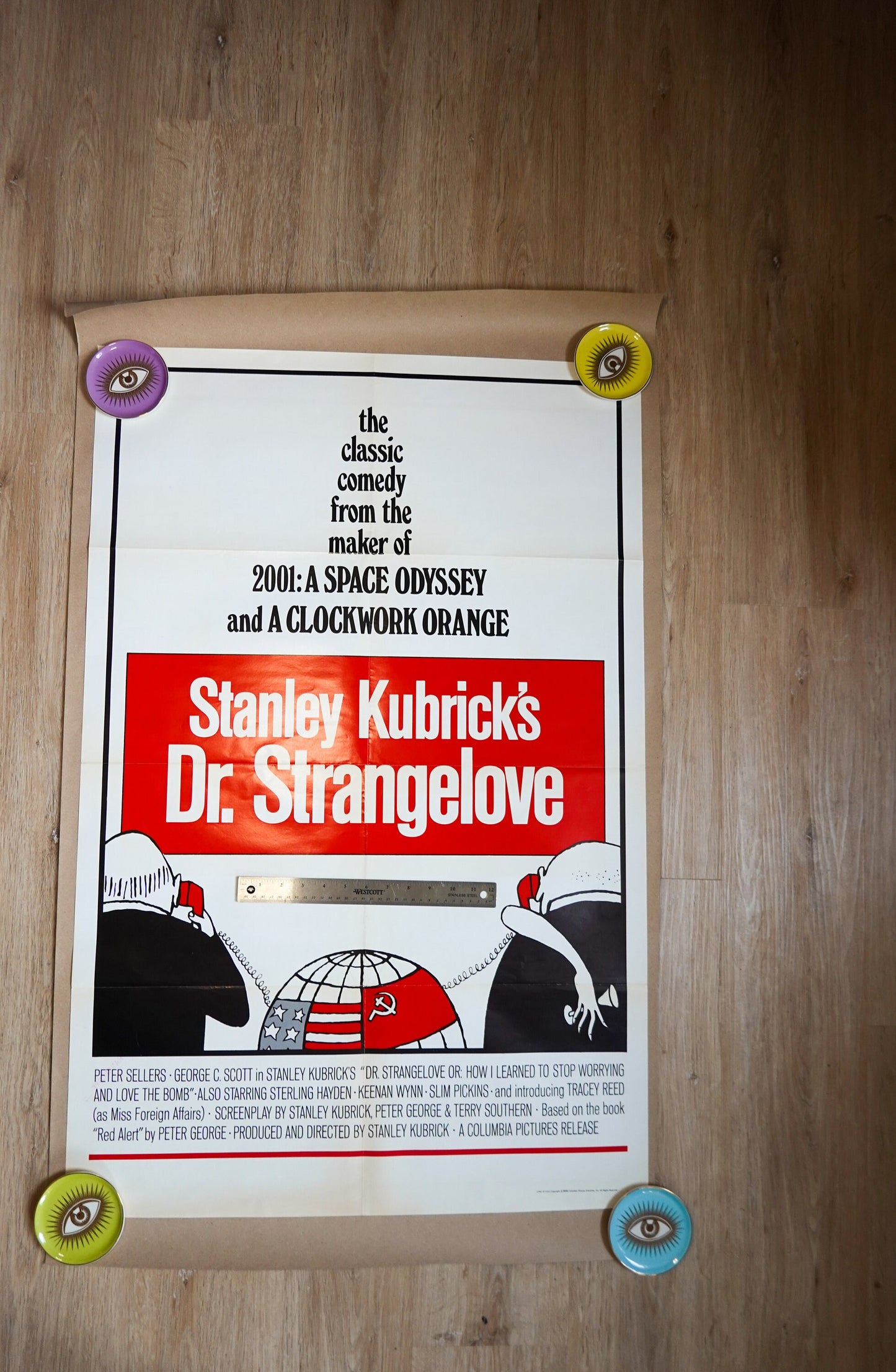 RESERVED - Dr. Strangelove by Stanley Kubrick - 1972 Original Movie Film Poster Lithograph - Early Movie Poster Print