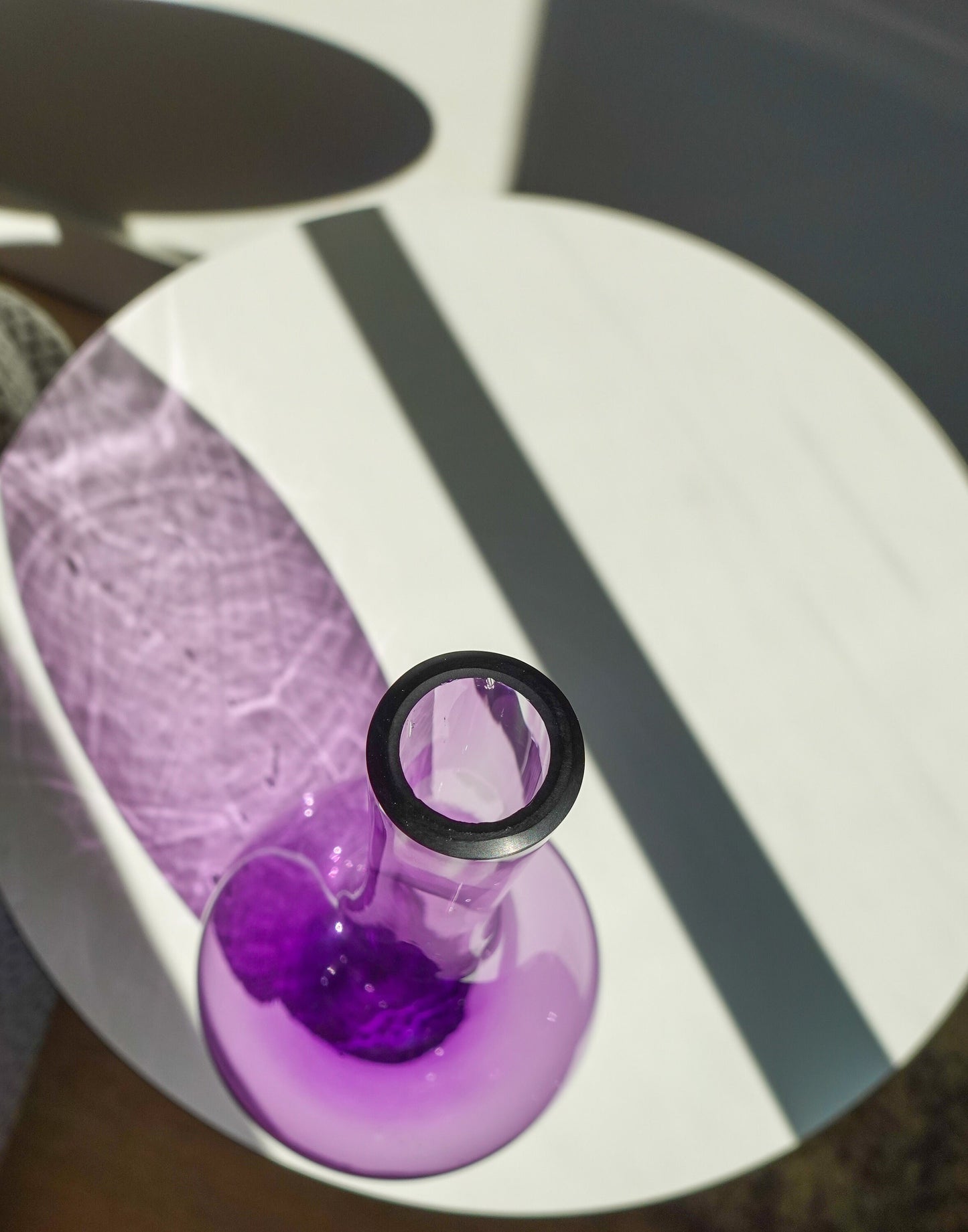60's Amethyst Blown Glass Vase - Purple Genie Vase - Vintage Vase