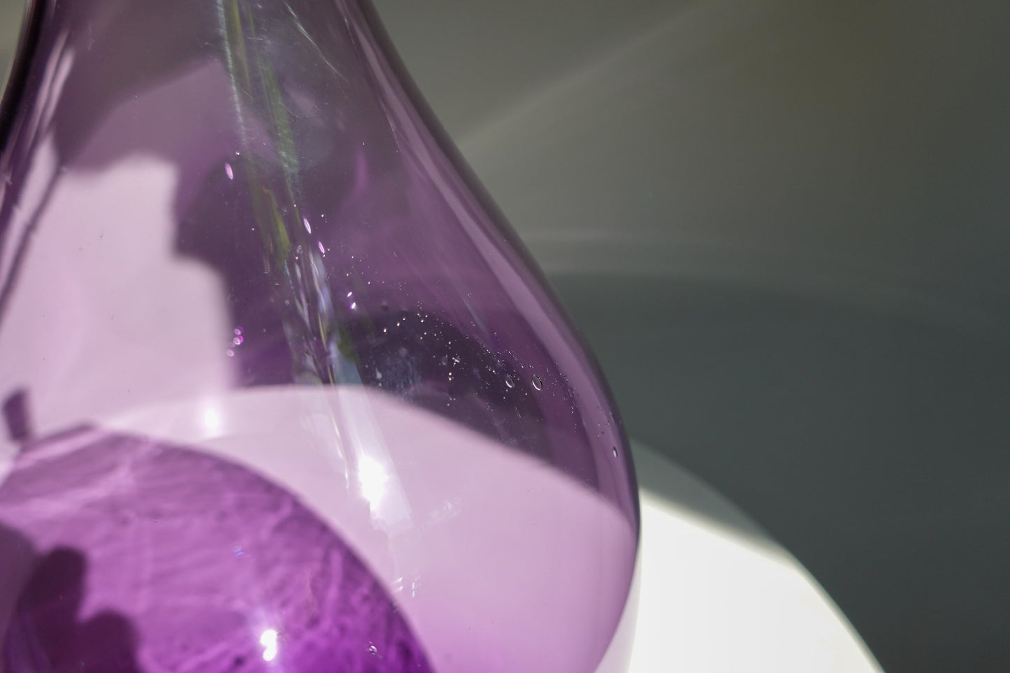60's Amethyst Blown Glass Vase - Purple Genie Vase - Vintage Vase