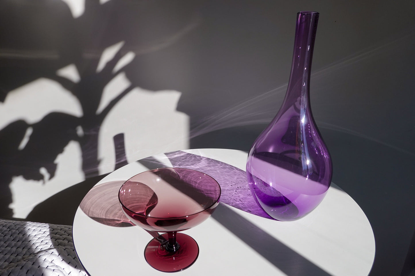 60's Amethyst Blown Glass Vase - Purple Genie Vase - Vintage Vase