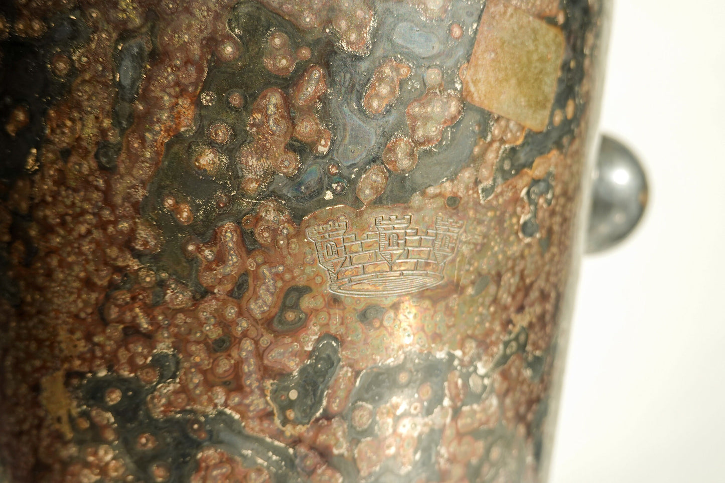 20's Art Deco - Silver-Plated Patina Vase - Gebrder Hepp - Sphere Handles - Vintage Vase Gebr Hepp - Nouveau Vase