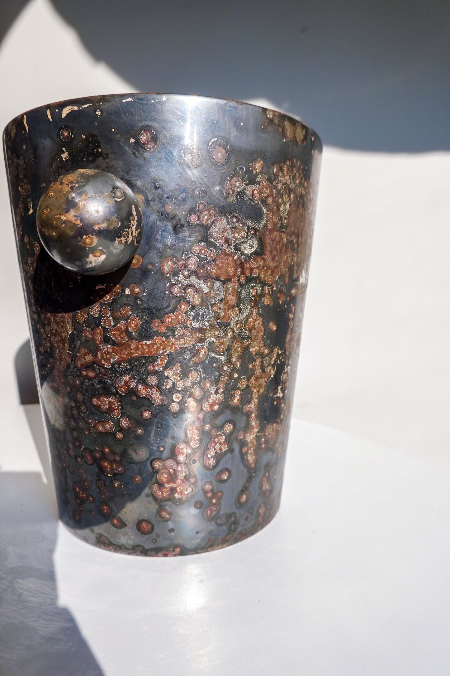 20's Art Deco - Silver-Plated Patina Vase - Gebrder Hepp - Sphere Handles - Vintage Vase Gebr Hepp - Nouveau Vase