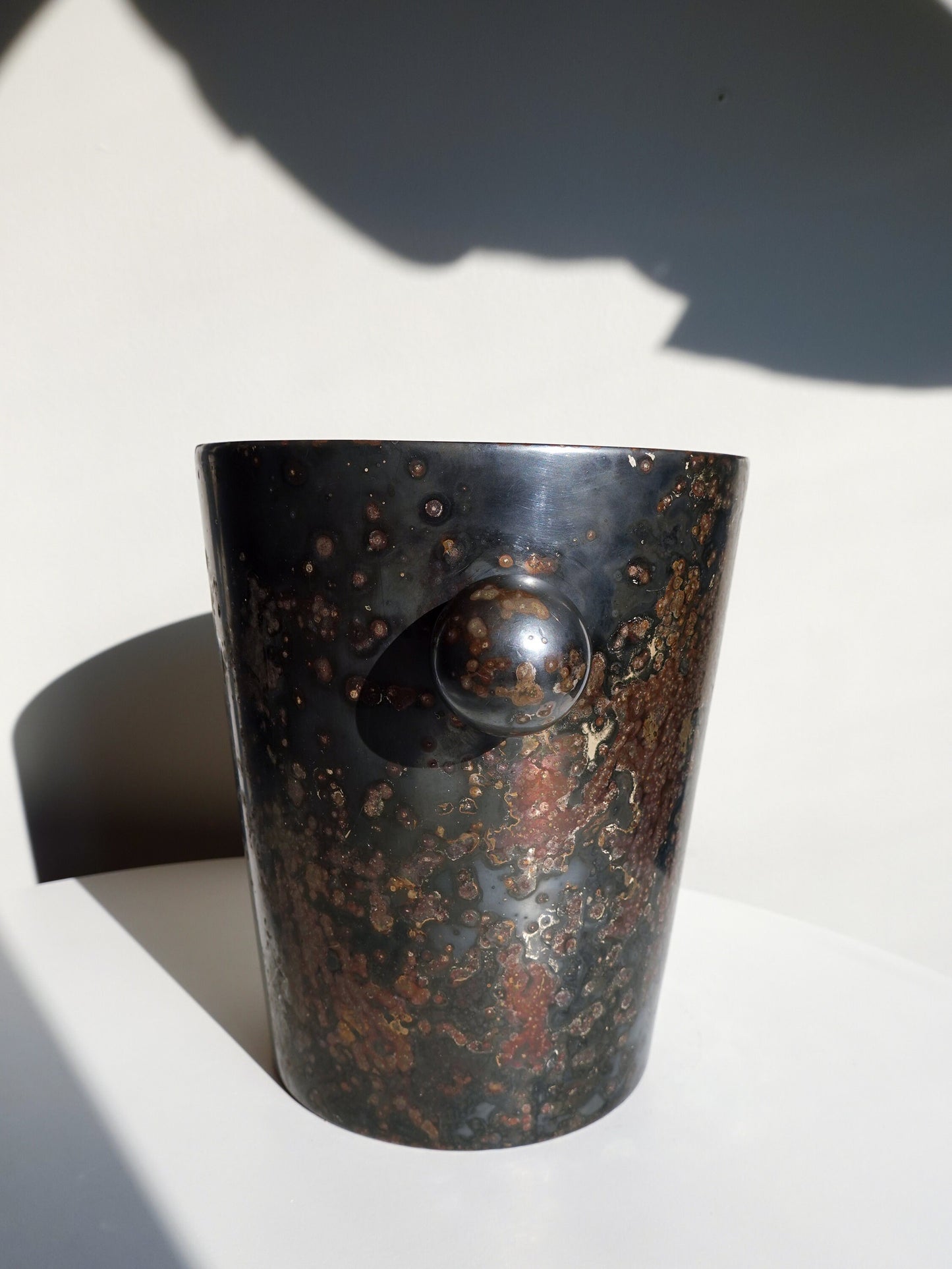 20's Art Deco - Silver-Plated Patina Vase - Gebrder Hepp - Sphere Handles - Vintage Vase Gebr Hepp - Nouveau Vase