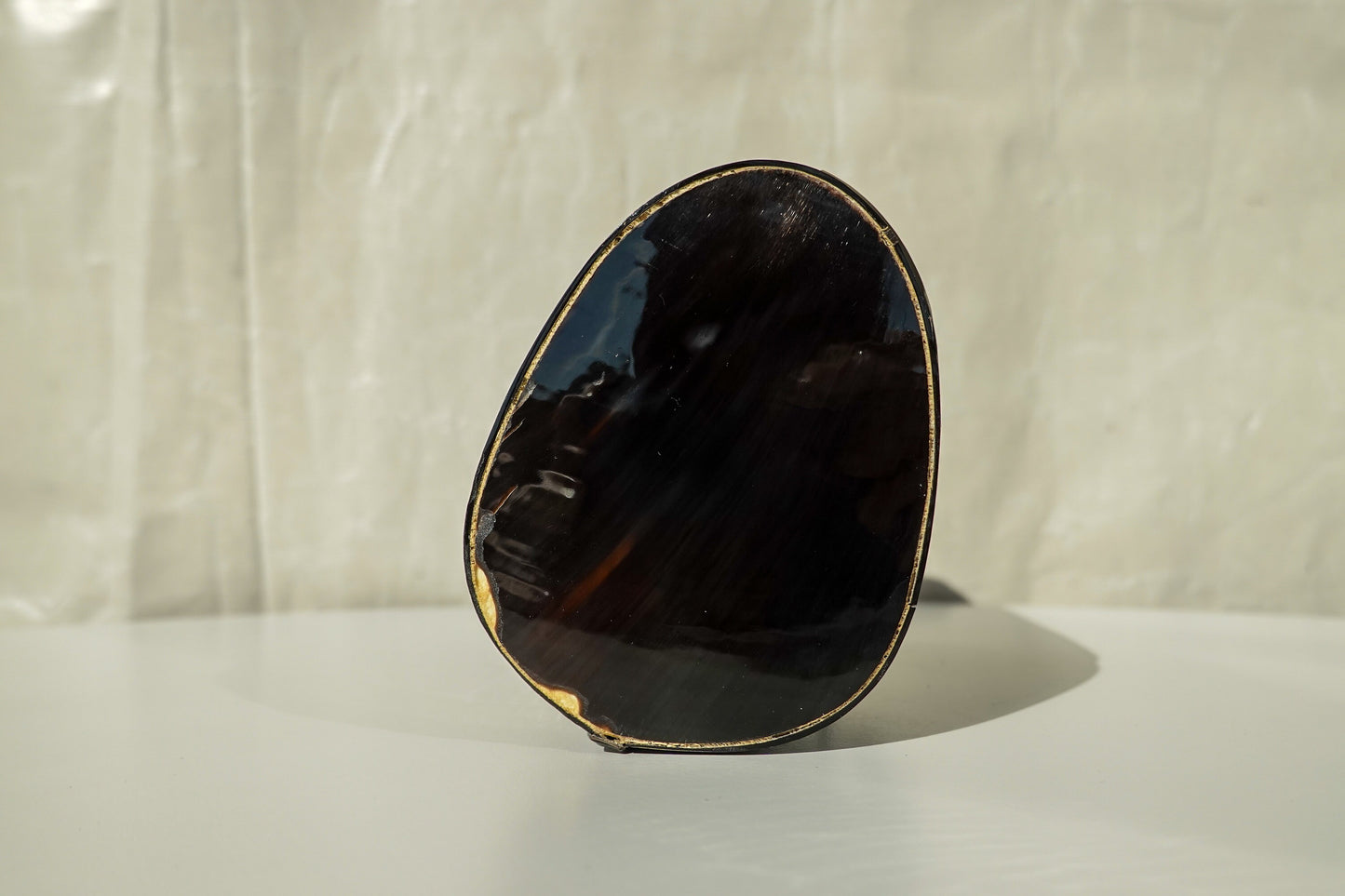 Vintage Exotic Polished Horn Evening Clutch - Vintage Deco Style Clutch - Structured Sculptural Evening Bag