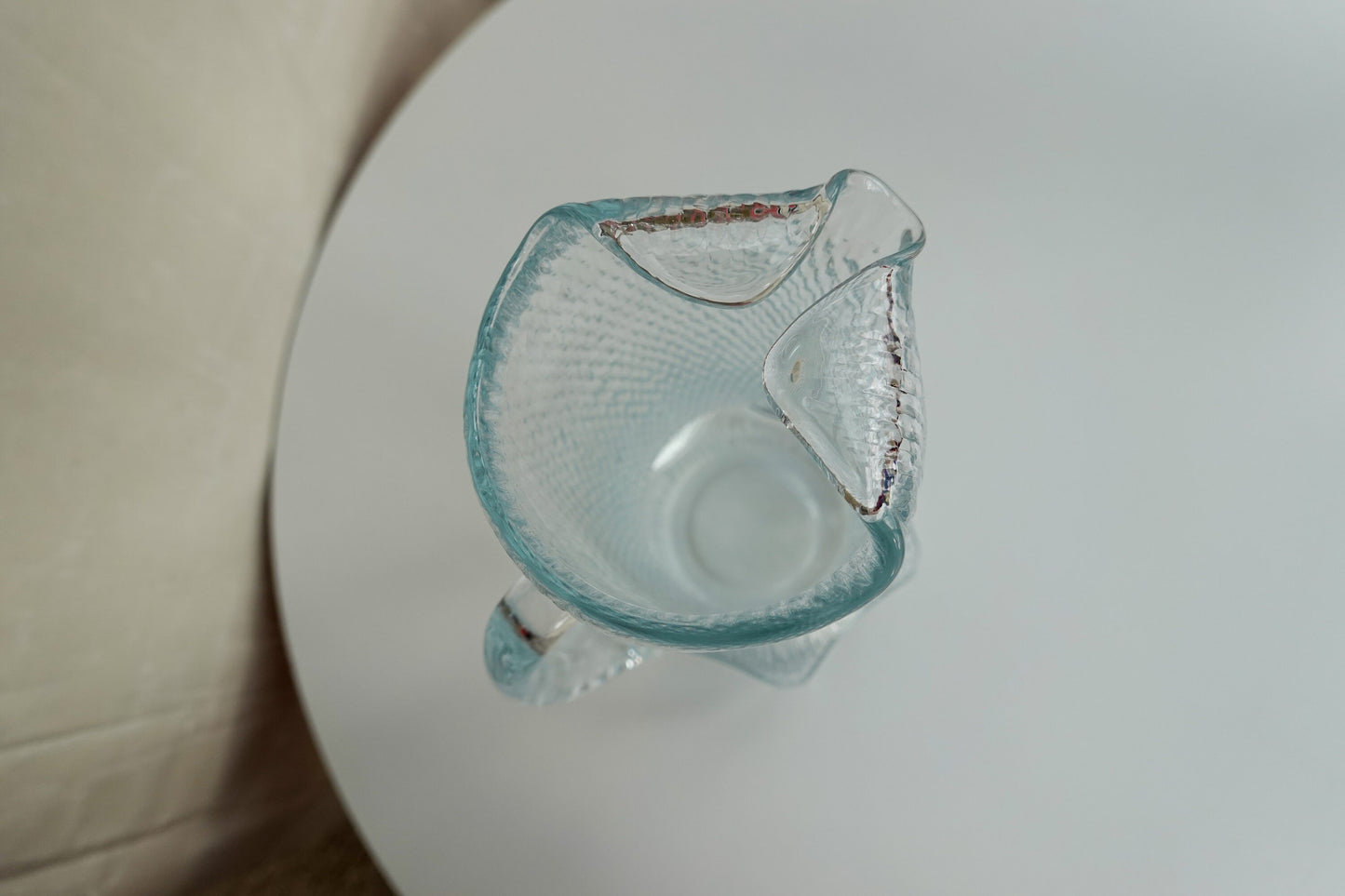 50's - 60's Cocktail Pitcher - UV Reactive MCM Pitcher - Textured Glass