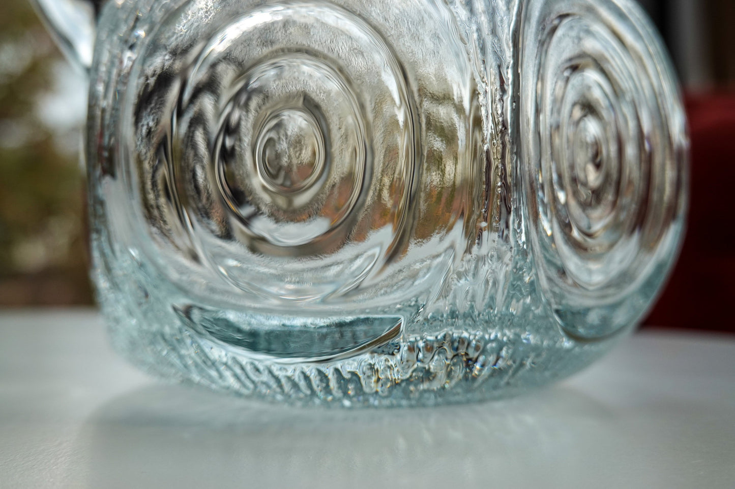 50's - 60's Cocktail Pitcher - UV Reactive MCM Pitcher - Textured Glass