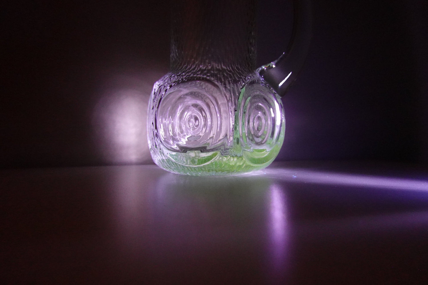 50's - 60's Cocktail Pitcher - UV Reactive MCM Pitcher - Textured Glass