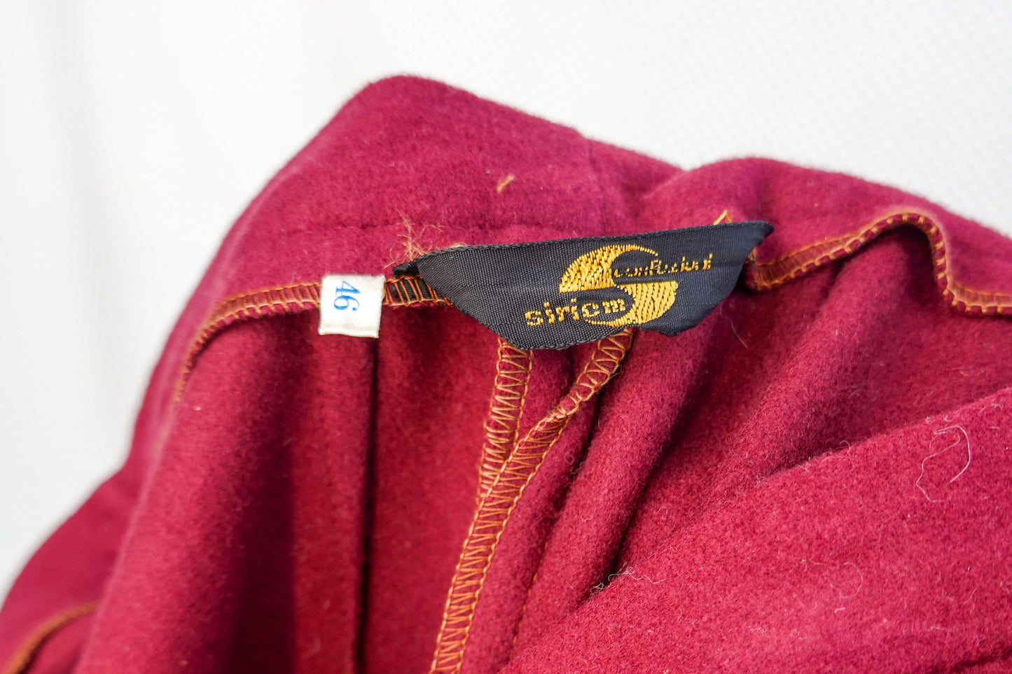 70's Bell Bottom or Super Flare Maroon Wool Pants - Vintage Warm Pants - 27" Waist - Small, Medium