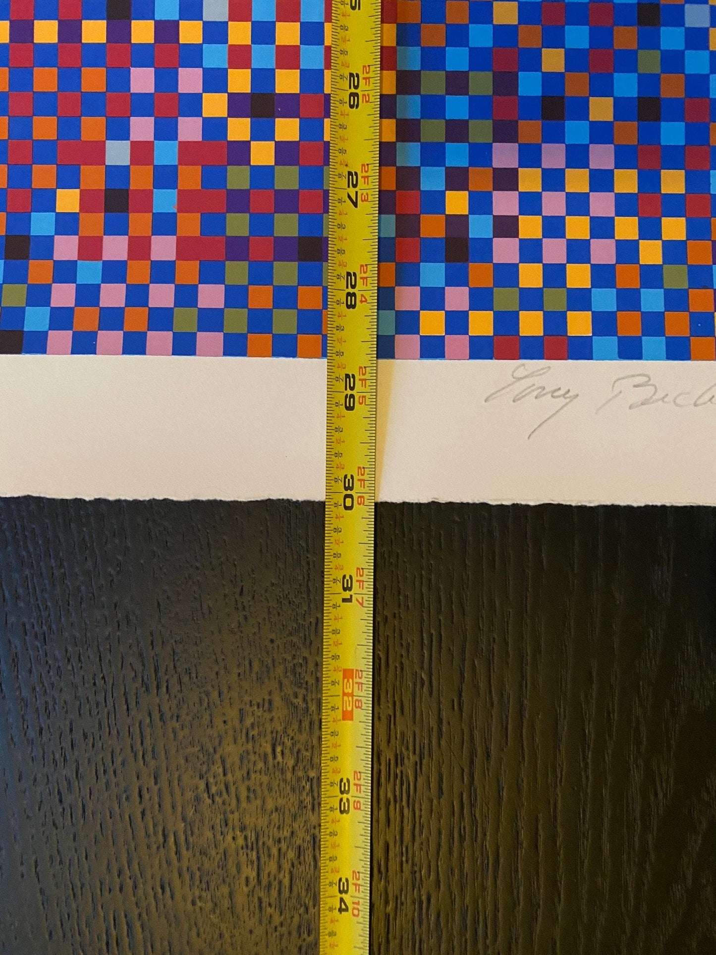 70's Serigraph Print - Tony Bechara "Cuernavaca" - Abstract Geometric Silkscreen - 1979 Op Art