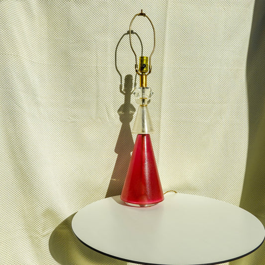 50's-60's Atomic Acrylic Table Lamp - Vintage Space Age Lucite Lamp - Wescal
