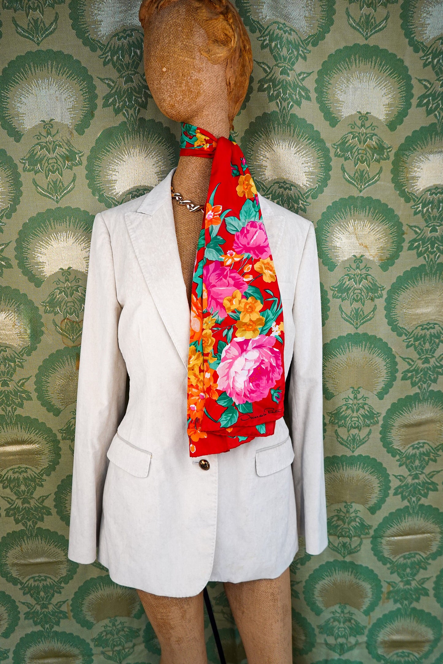 Vintage Dolce & Gabbana Single Breasted Blazer - Beige Cotton - Small or Medium
